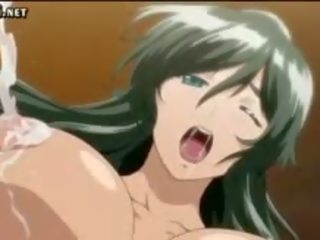 Hentai harlot Rubbing Her Milky Tits