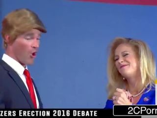 Donald Drumpf Shuts Up Hillary Clayton (Cherie Deville) With His johnson